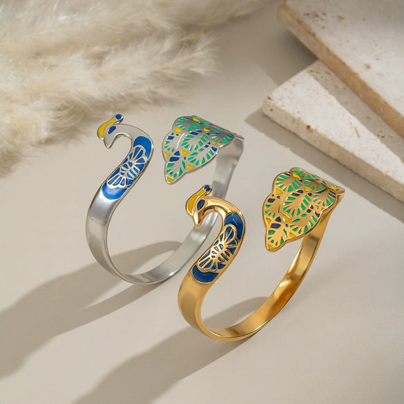 Good Luck Bird Stainless Steel Bracelet For Women With Electroplating New Chinese Style Niche Stylish And Elegant