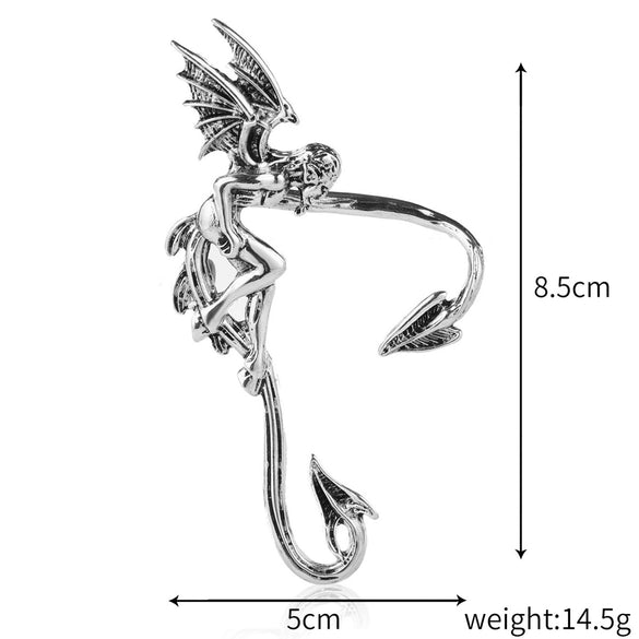 Gothic Alloy Earrings With Geometric Style And Electroplating Process For Women