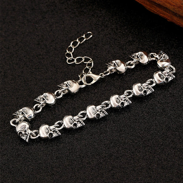 Gothic Dark Style Creative Skull Air Bracelet Zinc Alloy Electroplated Unisex Jewelry