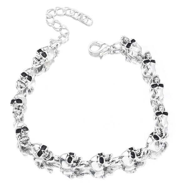 Gothic Dark Style Creative Skull Air Bracelet Zinc Alloy Electroplated Unisex Jewelry