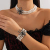 Gothic Dark Wind Simulation Spider Imitation Pearl Alloy Pendant Women's Multi Layer Clavicle Chain Necklace With Ball Chain