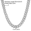 Gothic Hip-Hop Punk Chain Necklace Zinc Alloy Three-Dimensional Diamond Rhinestones Unisex Necklace