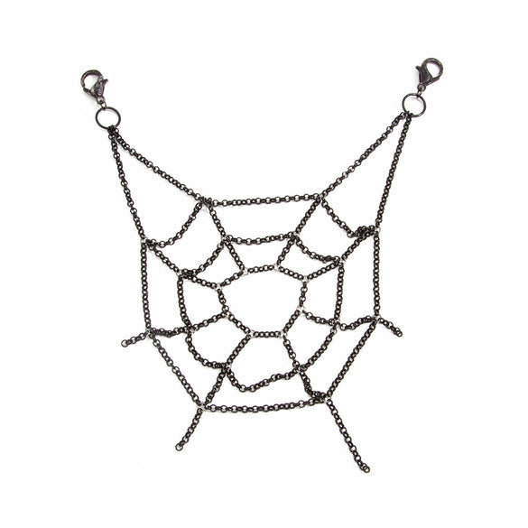 Gothic Iron Spider Web Tassel Pants Chain With Pendant And Lobster Clasp Waist Chain