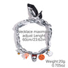 Gothic Jewelry Halloween Bat Ghost Skull Pumpkin Spider Pendant Necklace Zinc Alloy Electroplating