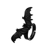 Gothic Open Bat Ring Alloy Jewelry Electroplated With Animal Pattern Unisex