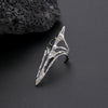 Gothic Punk Design Advanced Joint Ring Alloy Geometric Electroplated Unisex Retro Adjustable Opening Ring