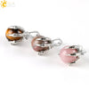 Gothic Style Dragon Claw Natural Stone Round Ball Crystal Pendant With Copper Accessories Minimalist Neutral Jewelry