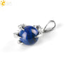 Gothic Style Dragon Claw Natural Stone Round Ball Crystal Pendant With Copper Accessories Minimalist Neutral Jewelry