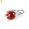 Gothic Style Dragon Claw Natural Stone Round Ball Crystal Pendant With Copper Accessories Minimalist Neutral Jewelry