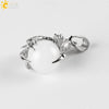 Gothic Style Dragon Claw Natural Stone Round Ball Crystal Pendant With Copper Accessories Minimalist Neutral Jewelry