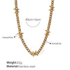 Gothic Style 316L Stainless Steel Thorns Necklace And Bracelet Unisex 18K Gold Plated