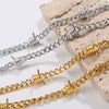 Gothic Style 316L Stainless Steel Thorns Necklace And Bracelet Unisex 18K Gold Plated