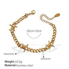 Gothic Style 316L Stainless Steel Thorns Necklace And Bracelet Unisex 18K Gold Plated