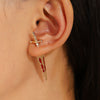 Gothic Sword Women's Alloy Ear Studs With Geometric Pattern And Electroplating Treatment