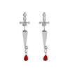 Gothic Sword Women's Alloy Ear Studs With Geometric Pattern And Electroplating Treatment