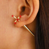 Gothic Sword Women's Alloy Ear Studs With Geometric Pattern And Electroplating Treatment
