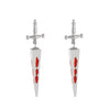 Gothic Sword Women's Alloy Ear Studs With Geometric Pattern And Electroplating Treatment