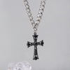 Gothic Vintage Punk Hiphop Cross Necklace For Unisex Alloy Material With Electroplating Treatment Geometric Pattern