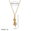 Gourmet Fruit U Shape Pendant Necklace Copper Titanium Steel Dripping Oil Furnace Vacuum Electroplated 18K True Gold Color Preservation