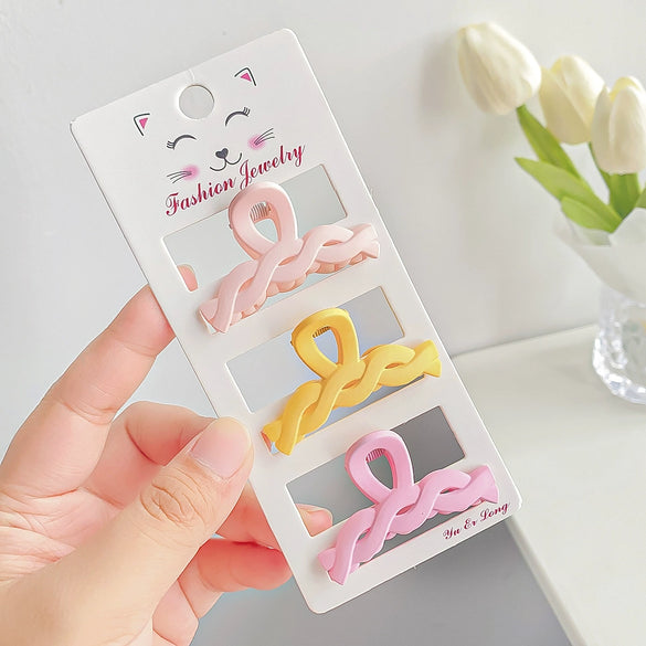 Grab Clip Hairpin Plastic Resin Handmade Lovely Geometric For Girls