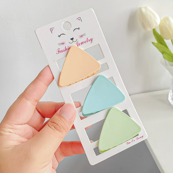 Grab Clip Hairpin Plastic Resin Handmade Lovely Geometric For Girls