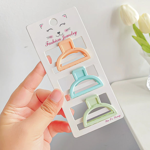 Grab Clip Hairpin Plastic Resin Handmade Lovely Geometric For Girls