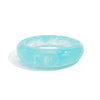Gradient Acrylic Resin Wide Smooth Exaggerated Personality Geometric Electroplated Bracelet