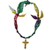 Gradient Cross Geometric Copper Necklace Retro Niche Design Electroplating Unisex