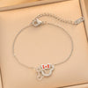 Gradient Gold Plated Titanium Steel Heart Bracelet For Women With Geometric Pattern Romantic Versatile Style