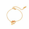 Gradient Gold Plated Titanium Steel Heart Bracelet For Women With Geometric Pattern Romantic Versatile Style