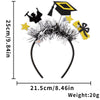 Graduation Season Headband Hanging Spike Doctor Hat Headwear In Plastic Glitter Felt With Semi Manual Semi Mechanical Process
