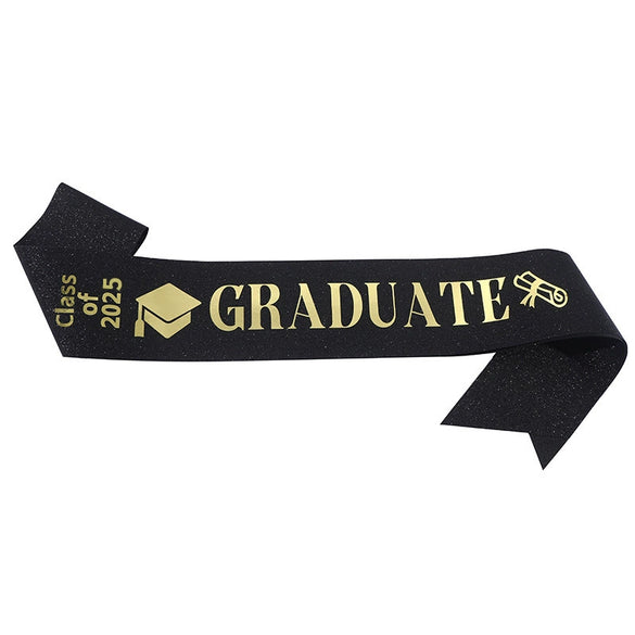 Graduation Shoulder Belt Glitter Cloth Bronzing