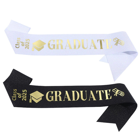 Graduation Shoulder Belt Glitter Cloth Bronzing