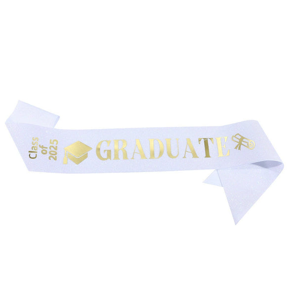 Graduation Shoulder Belt Glitter Cloth Bronzing
