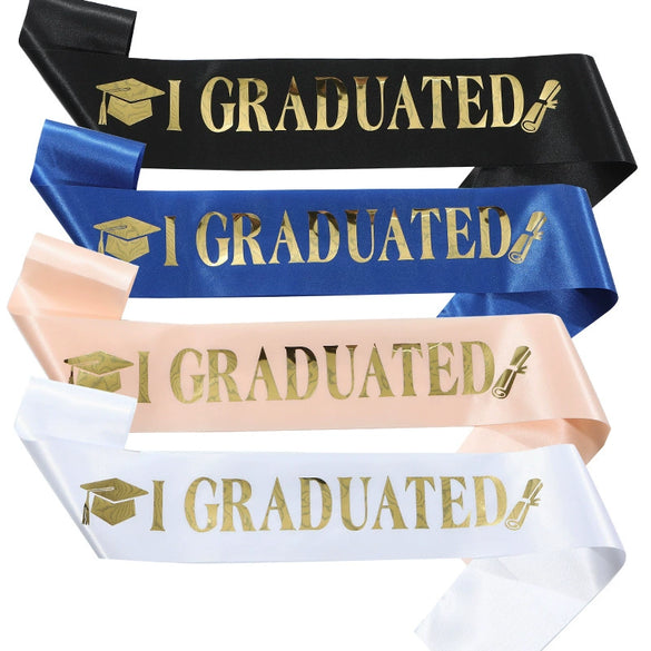 Graduation Shoulder Strap Decoration Satin Printing