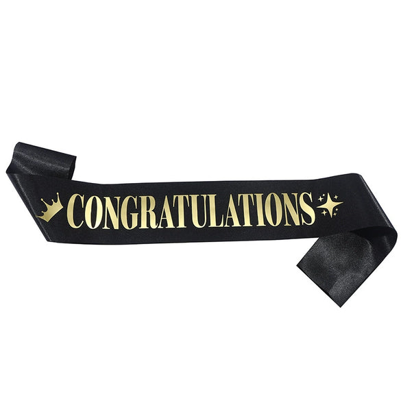 Graduation Shoulder Strap Etiquette Belt Party Belt Sardine Material Bronzing