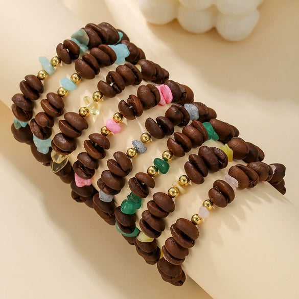 Gravel Geometric Casual Style Electroplated Bracelet
