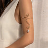 Gravel Open Snake Bracelet Zinc Alloy Iron Electroplated Hip Hop Style