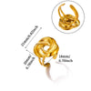 Green Leaf And Butterfly Ring With Dripping Oil Finish Simple Botanical Open Finger Ring For Women Wholesale