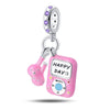 Guitar Headphone Charm Beads Jewelry Accessories Silverplated Copper Dripping Oil Style Compatible With Pandora Bracelets