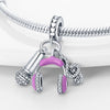 Guitar Headphone Charm Beads Jewelry Accessories Silverplated Copper Dripping Oil Style Compatible With Pandora Bracelets