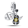 Guitar Headphone Charm Beads Jewelry Accessories Silverplated Copper Dripping Oil Style Compatible With Pandora Bracelets