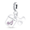 Guitar Headphone Charm Beads Jewelry Accessories Silverplated Copper Dripping Oil Style Compatible With Pandora Bracelets
