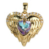 Gummy Candy Pendant Copper Heart Shaped Electroplated For Women