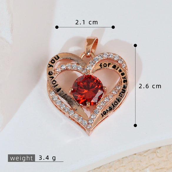 Gummy Candy Pendant Copper Heart Shaped Electroplated For Women