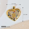 Gummy Candy Pendant Copper Heart Shaped Electroplated For Women