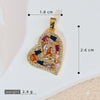 Gummy Candy Pendant Copper Heart Shaped Electroplated For Women