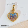 Gummy Candy Pendant Copper Heart Shaped Electroplated For Women
