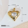 Gummy Candy Pendant Copper Heart Shaped Electroplated For Women