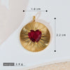 Gummy Candy Pendant Copper Heart Shaped Electroplated For Women